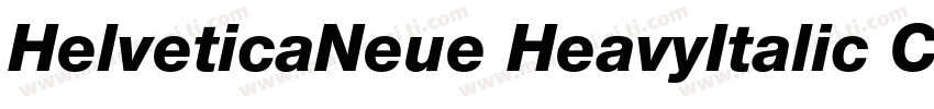 HelveticaNeue HeavyItalic Condens字体转换